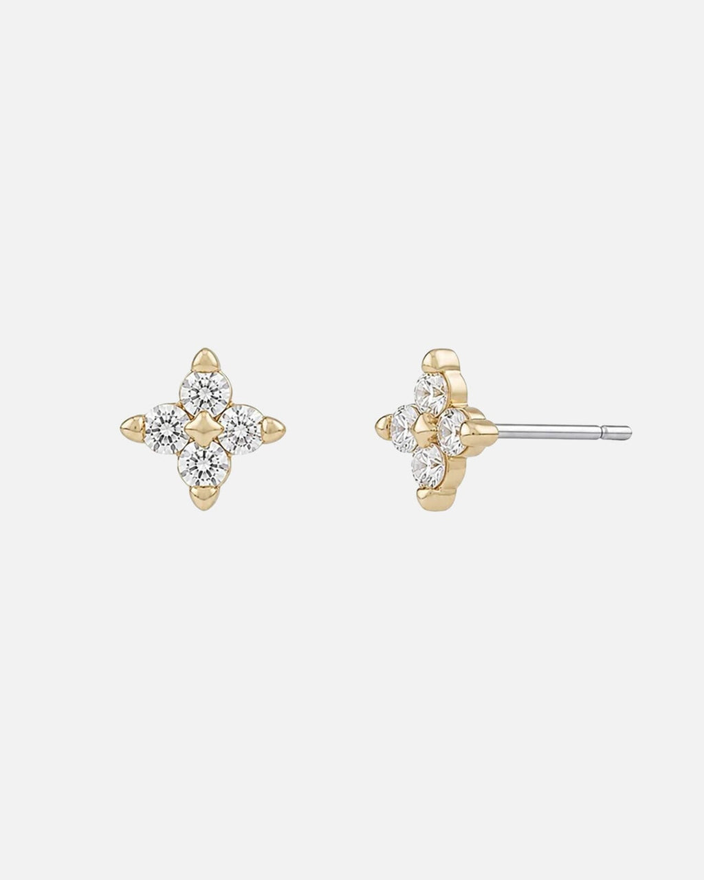 Snö of Sweden Øredobber Wish Small - Gold/ Clear