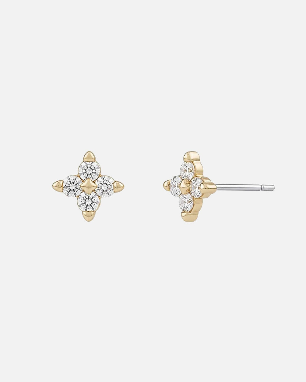 Snö of Sweden Øredobber Wish Small - Gold/ Clear