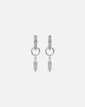 Snö of Sweden Øreringer Largo doble Crystal Ear - Silver/ Clear