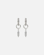 Snö of Sweden Øreringer Largo doble Crystal Ear - Silver/ Clear