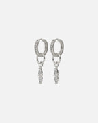 Snö of Sweden Øreringer Largo doble Crystal Ear - Silver/ Clear