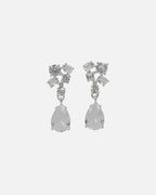 Snö of Sweden Øredobber Trinity Crystal Pendant Ear - Silver/ Clear