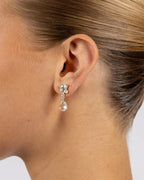 Snö of Sweden Øredobber Trinity Crystal Pendant Ear - Silver/ Clear