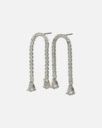 Snö of Sweden Øredobber Trinity Double Drop - Silver/ Clear