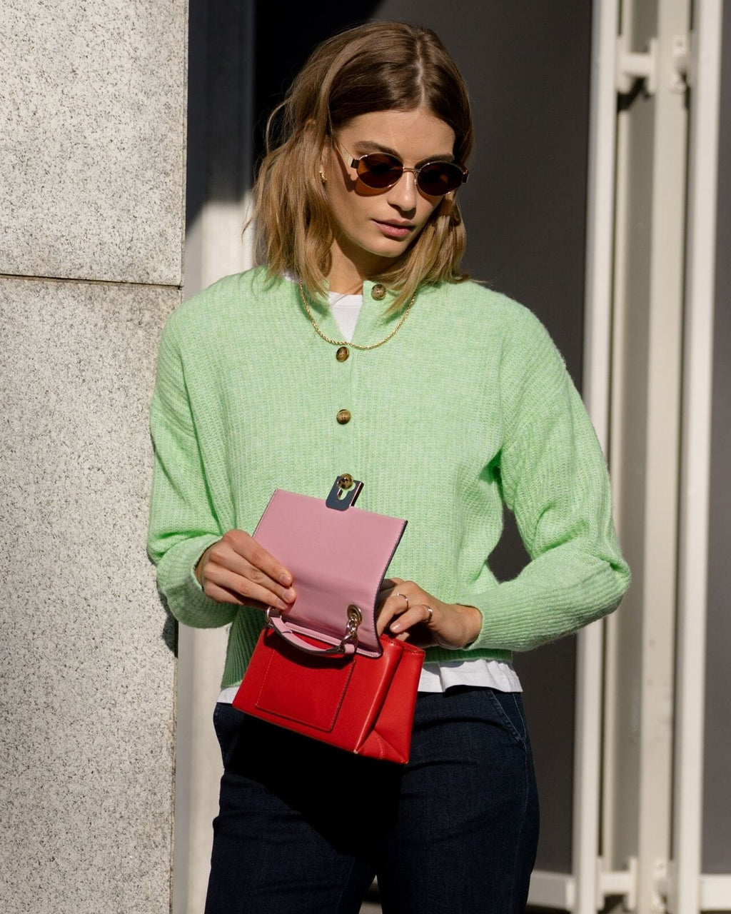 FLOYD Strikket Cardigan Annvei - Island Green