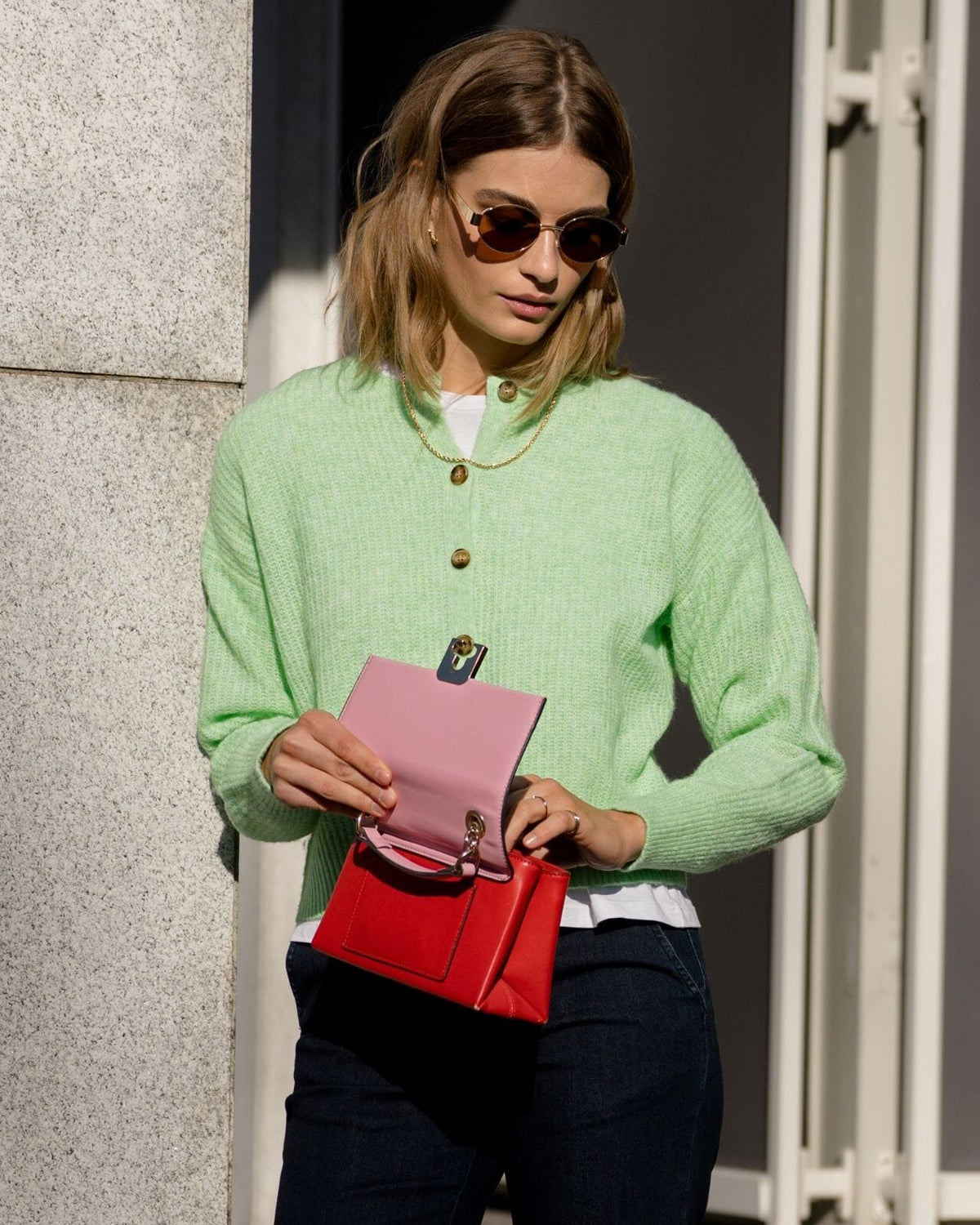 FLOYD Strikket Cardigan Annvei - Island Green