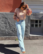 VILA Skjorte Lyrida L/S - Birch MULTI COLOR