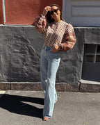 VILA Skjorte Lyrida L/S - Birch MULTI COLOR