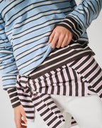 ONLY Topp New Soph L/S O-neck - Black Coffee/ Orchid Pink/ Cloud dancer