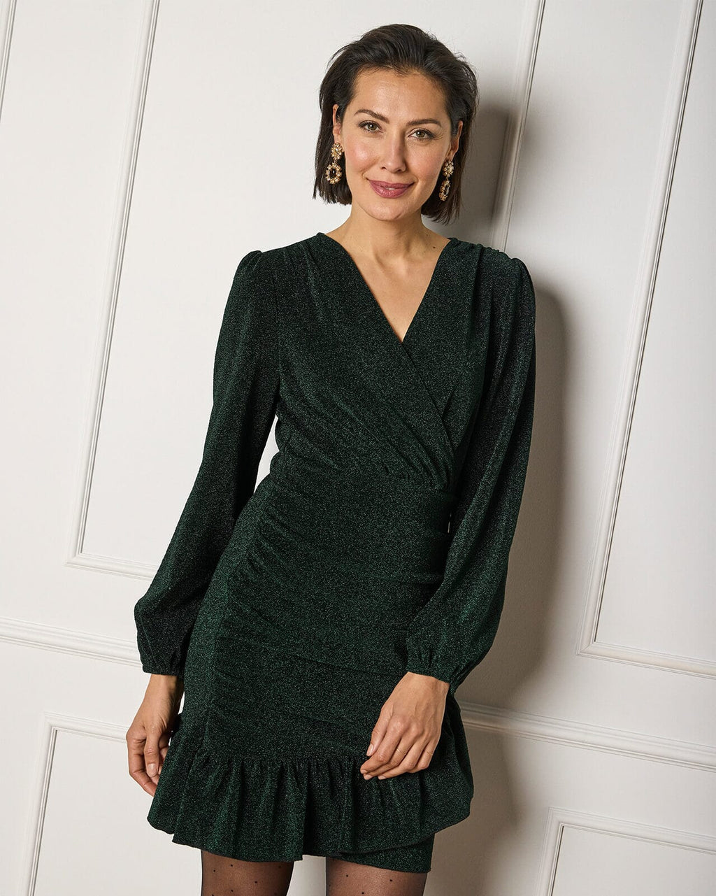 FLOYD Kjole Alyssa Sparkle - Dark Green