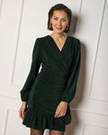 FLOYD Kjole Alyssa Sparkle - Dark Green