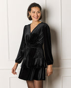 FLOYD Kjole Diane Velvet - Black