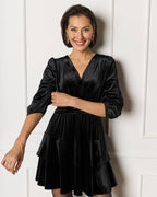 FLOYD Kjole Diane Velvet - Black