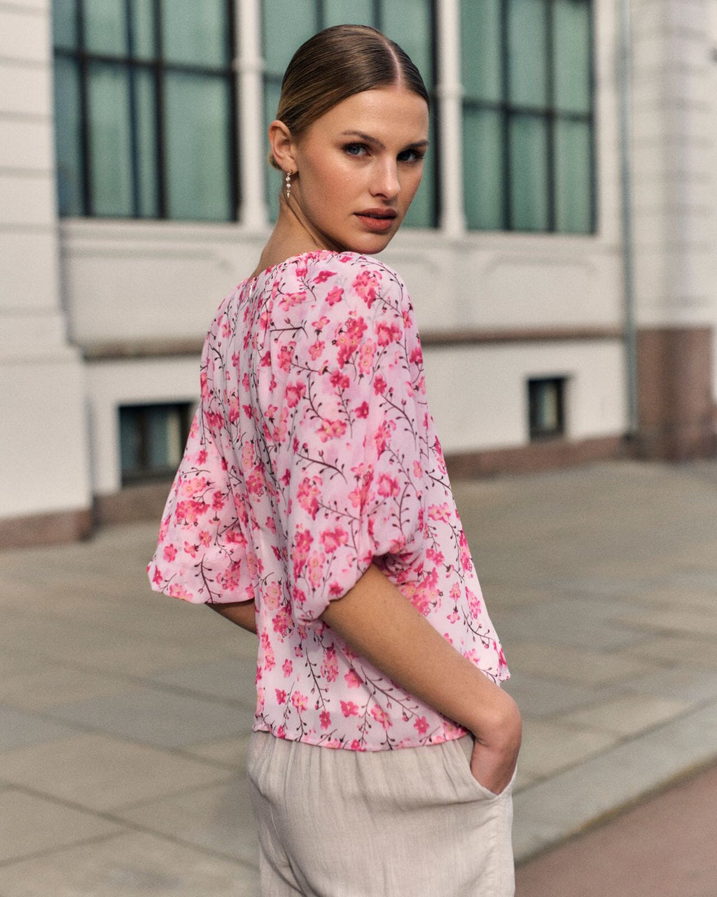 FLOYD Topp Lanisa Flower - Pink