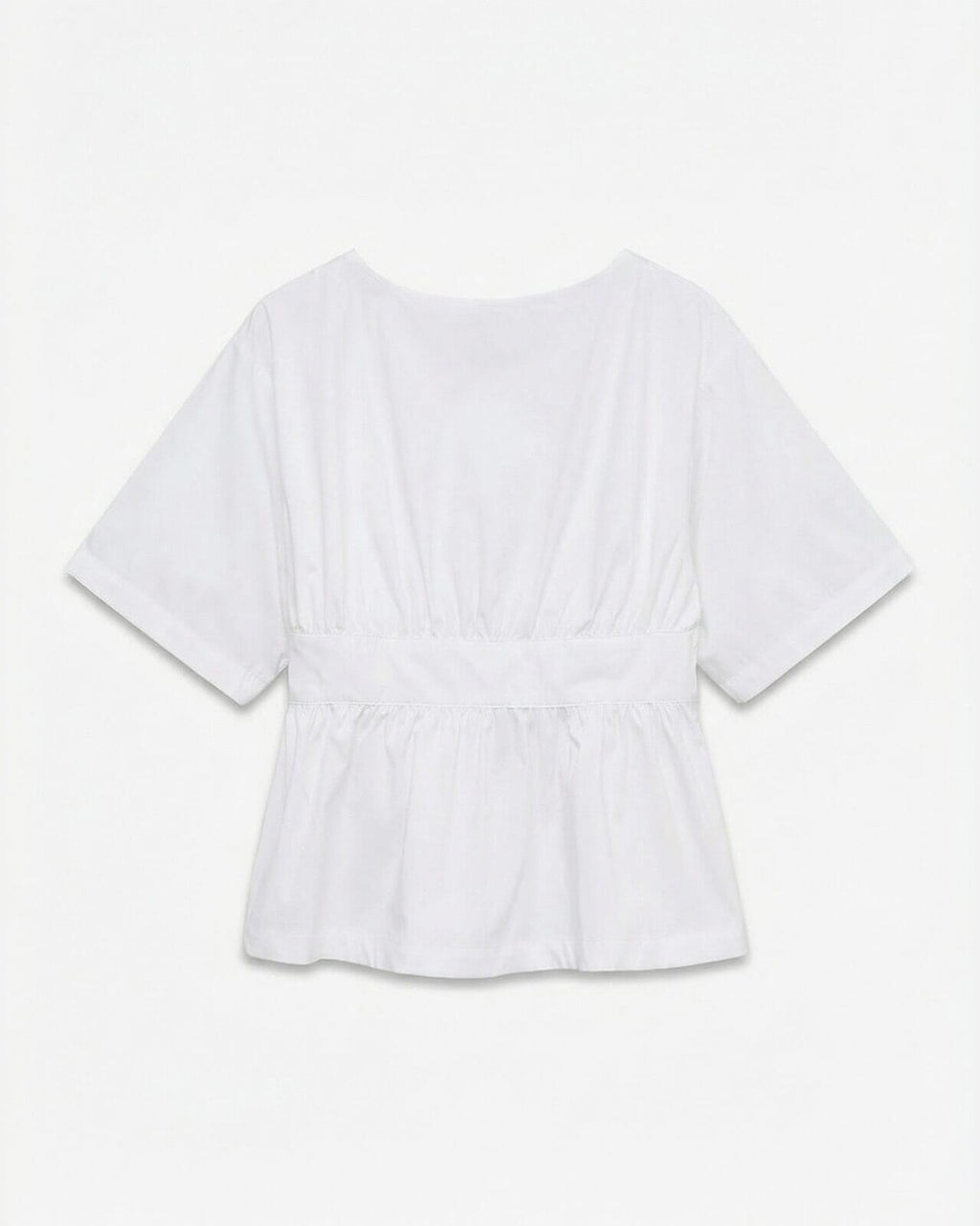 VERO MODA Topp Lotus 2/4 Boatneck Bow - Snow White