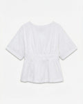 VERO MODA Topp Lotus 2/4 Boatneck Bow - Snow White