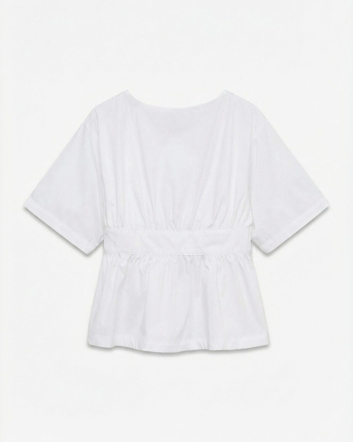 VERO MODA Topp Lotus 2/4 Boatneck Bow - Snow White