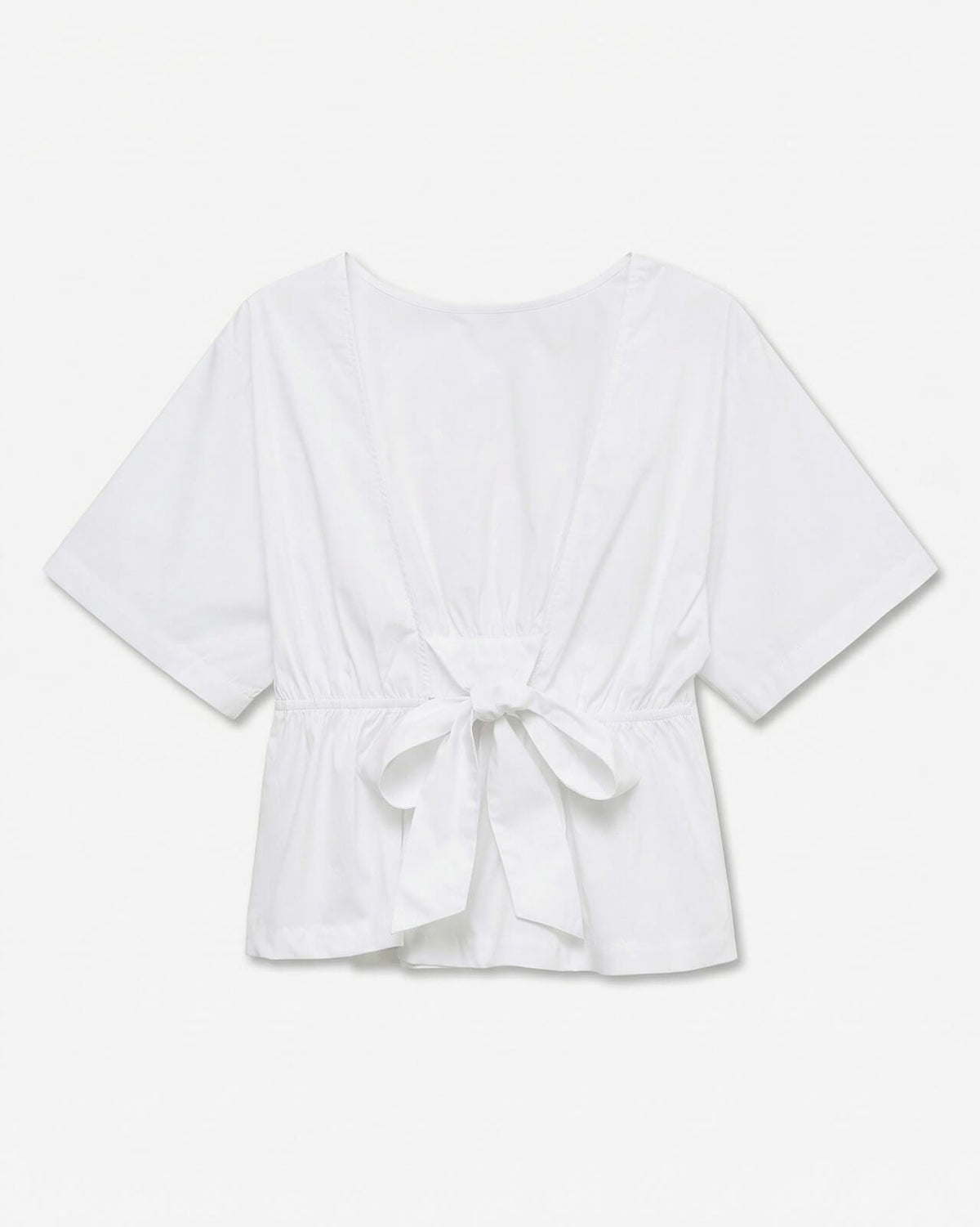 VERO MODA Topp Lotus 2/4 Boatneck Bow - Snow White