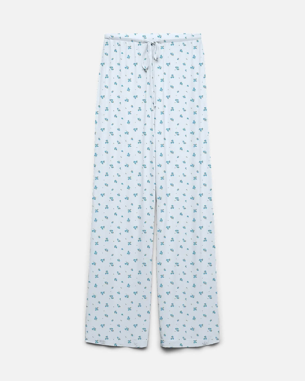 VERO MODA Bukse Esther AOP HW Loose - Ice Water/ Ditte Flower Blue Comb