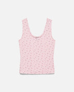 VERO MODA Singlet Esther AOP SL U-neck - Pink-A-Boo/ Ditte Flower