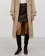 VERO MODA Skjørt Fortune Allison HW Short Skirt GA - Chocolate Torte/ Melange