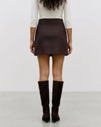 VERO MODA Skjørt Fortune Allison HW Short Skirt GA - Chocolate Torte/ Melange
