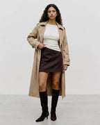 VERO MODA Skjørt Fortune Allison HW Short Skirt GA - Chocolate Torte/ Melange
