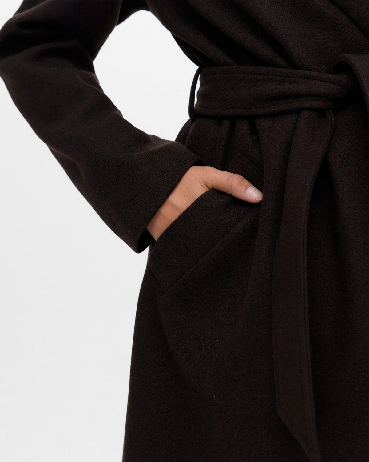 VERO MODA Kåpe Fortuneaya Long Coat - Chocolate Torte