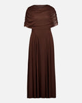 VERO MODA Maxikjole Rosetta 2/4 Cape Detail - Chicory Coffee