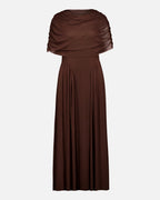 VERO MODA Maxikjole Rosetta 2/4 Cape Detail - Chicory Coffee