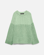 VERO MODA Strikkegenser Erika LS O-neck Long Pullover - Seacrest/ Mistletoe