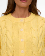 VERO MODA Strikket Cardigan Svea Thea LS O-neck Cable - Pale Banana