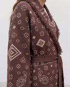 VERO MODA Cardigan Scarlett LS Tassle Jacquard - Chocolate Martini