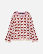 VERO MODA Strikkegenser Annabelle LS O-neck Pullover - Elderberry/ Windsor Wine/ Birch