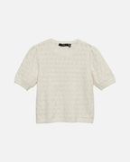 VERO MODA Strikket Topp Doffy Stitch 2/4 O-neck Pullover - Birch Melange