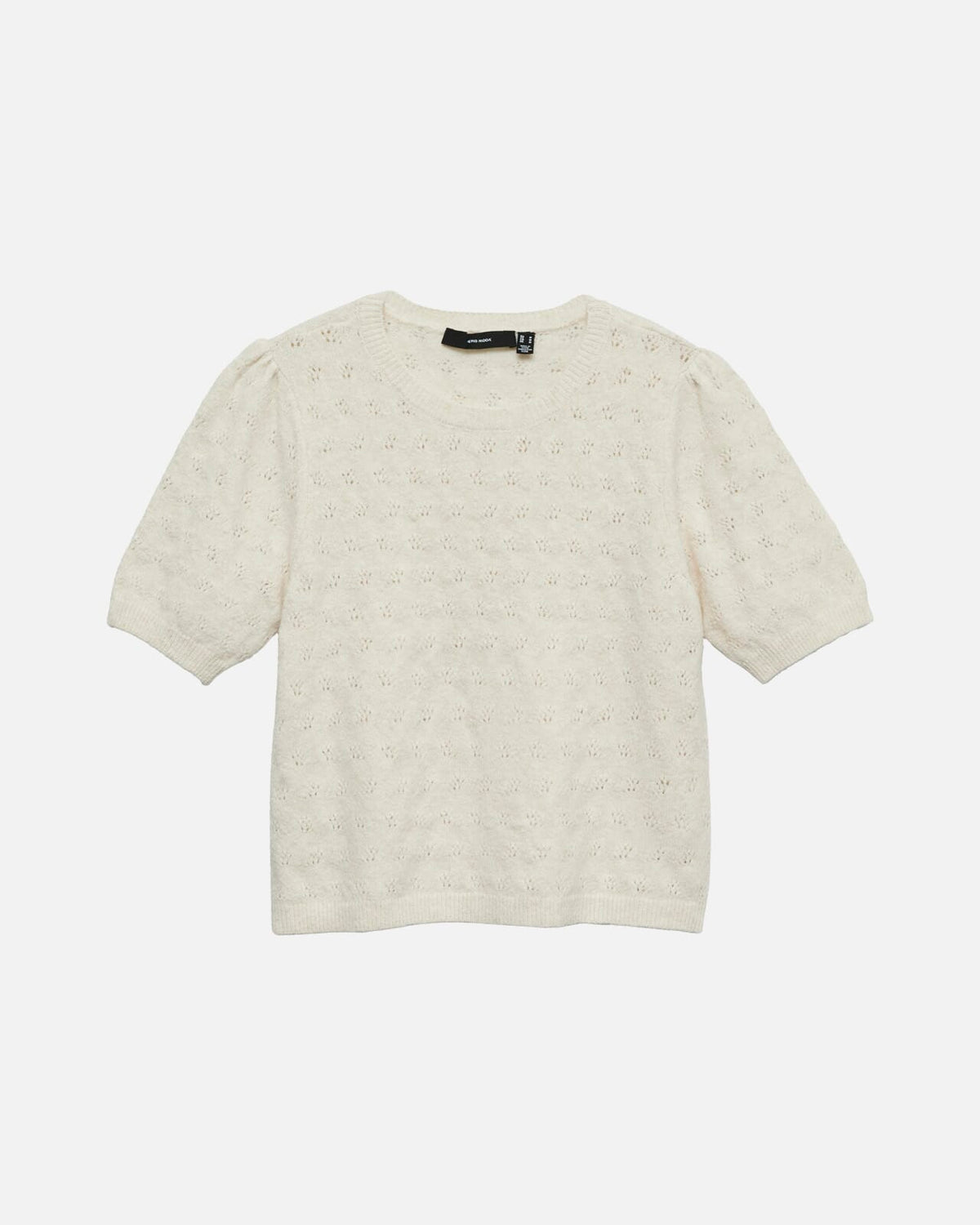VERO MODA Strikket Topp Doffy Stitch 2/4 O-neck Pullover - Birch Melange