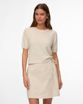 VERO MODA Strikket Topp Doffy Stitch 2/4 O-neck Pullover - Birch Melange