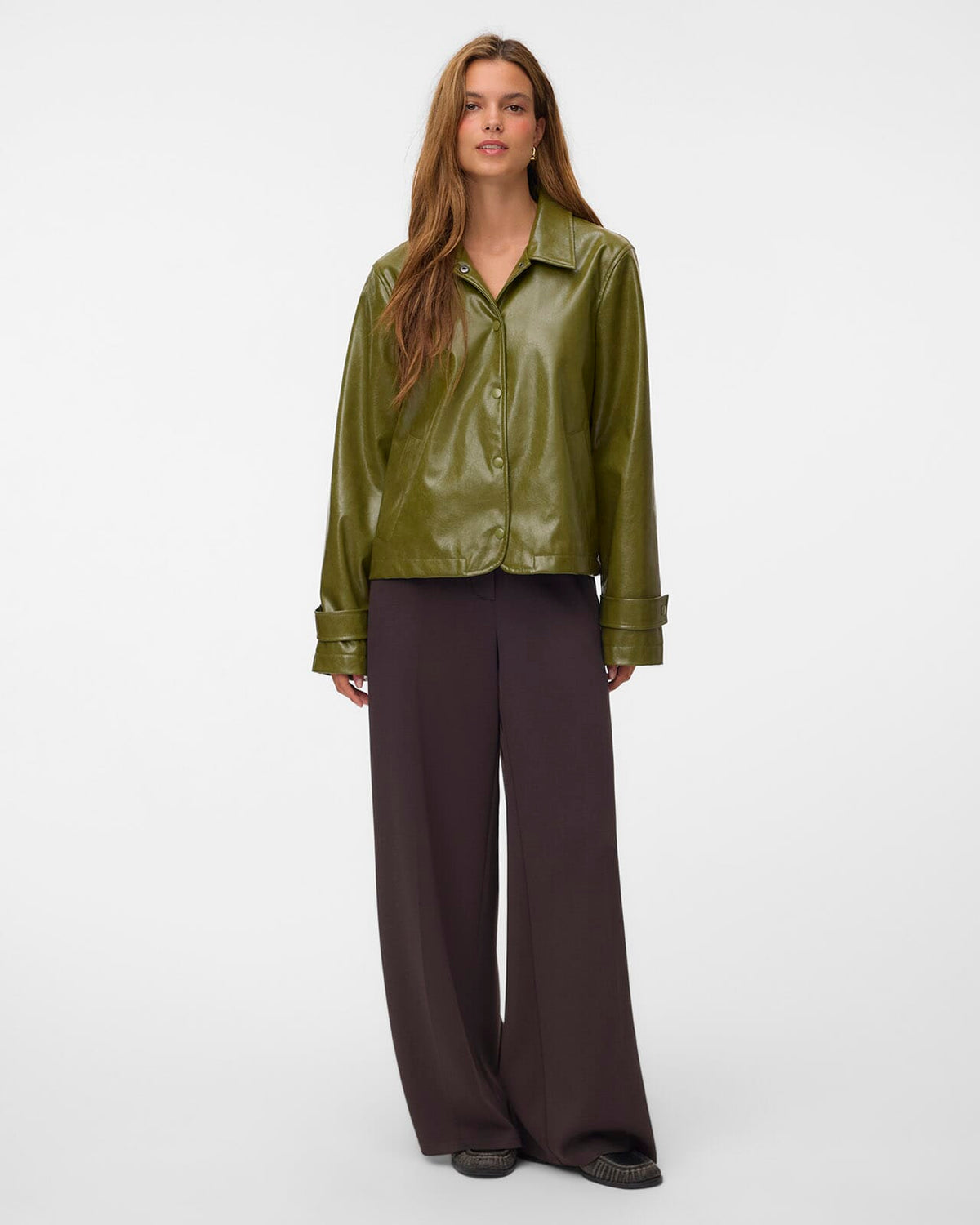 VERO MODA Skinnjakke Dash Short Coated - Sphagnum