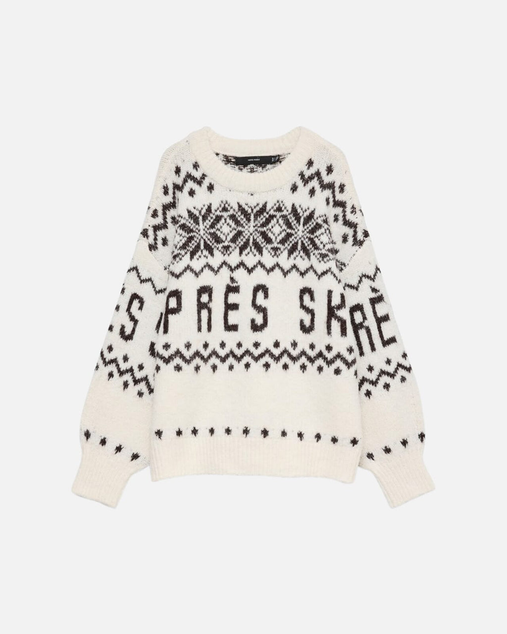 VERO MODA Strikkegenser Moritz LS O-neck - Birch/ Chocolate Torte