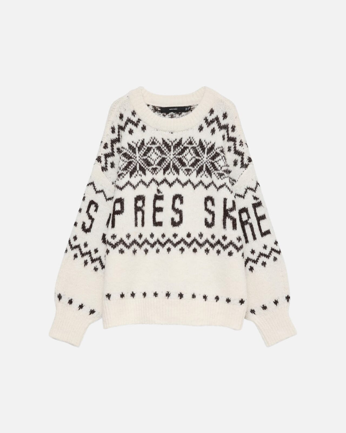 VERO MODA Strikkegenser Moritz LS O-neck - Birch/ Chocolate Torte