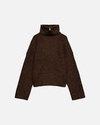 VERO MODA Strikkegenser Nolan LS Zipper - Chocolate Torte Melange