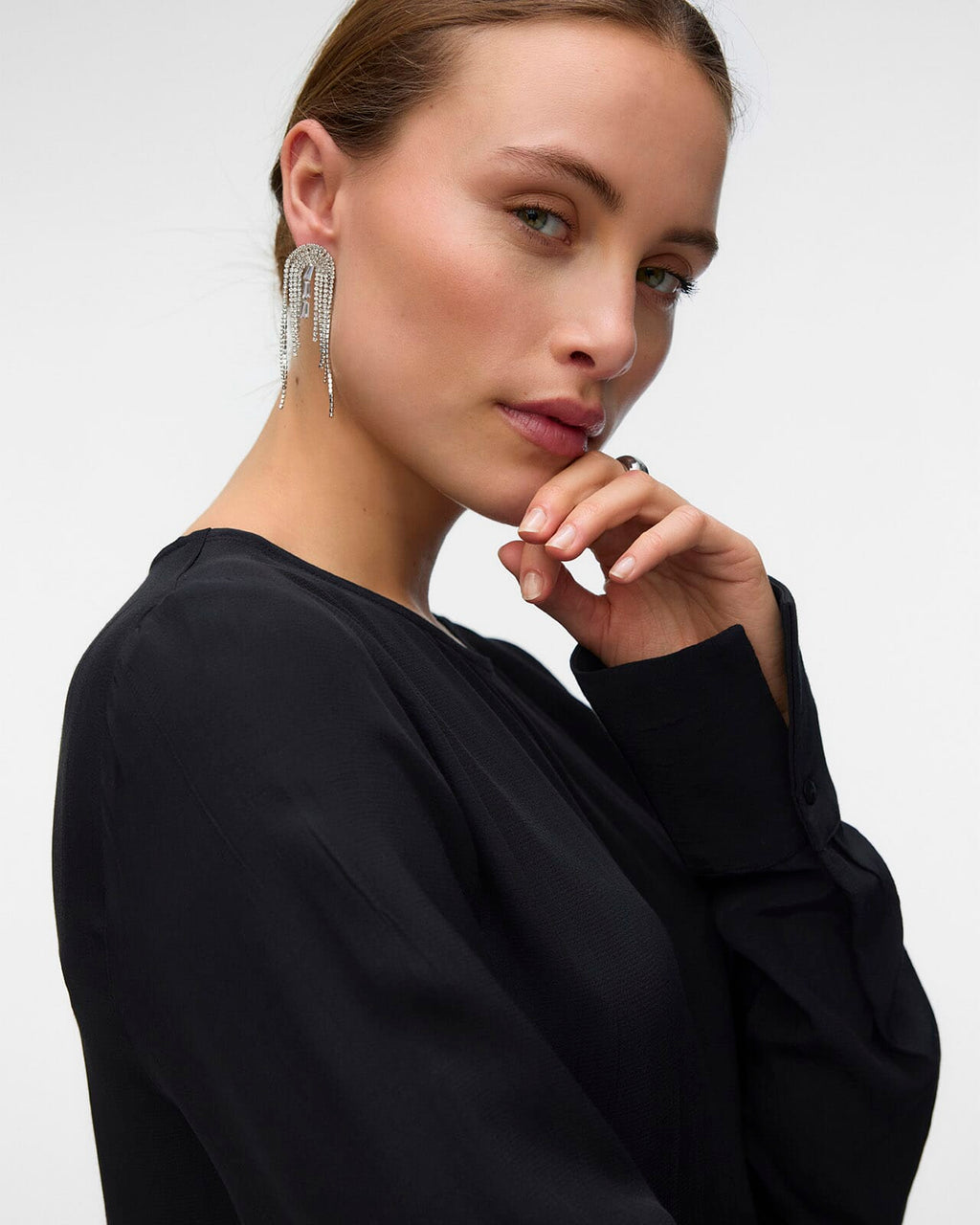 VERO MODA Øredobber Ally Long Earring - Silver