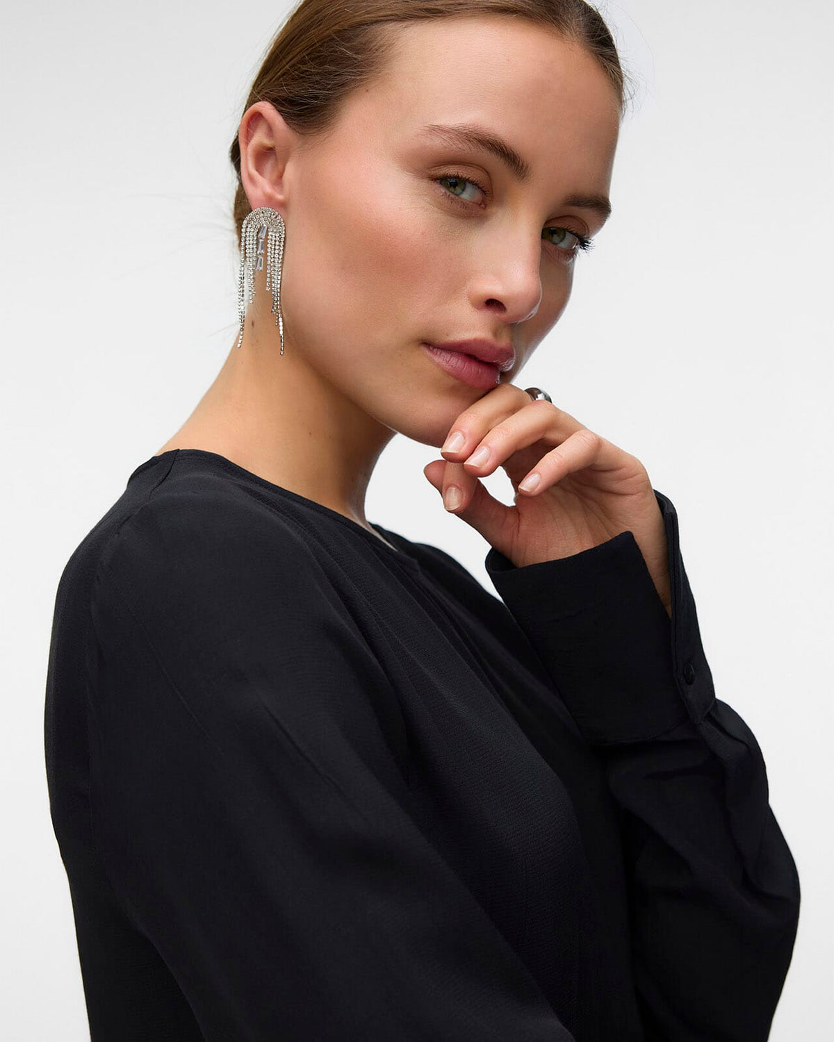 VERO MODA Øredobber Ally Long Earring - Silver
