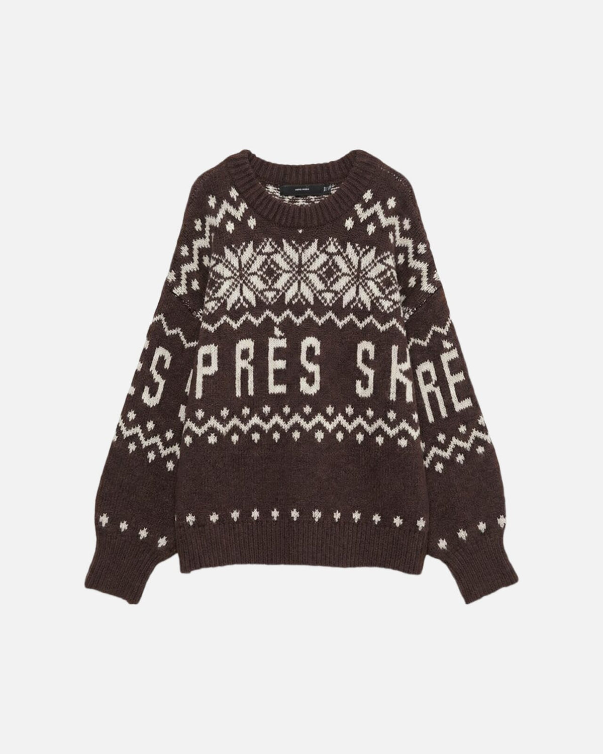 VERO MODA Strikkegenser Moritz LS O-neck - Chocolate Torte/ Birch