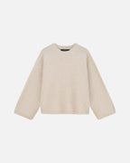 VERO MODA Strikkegenser Sage LS O-neck Pullover - Birch W. MELANGE