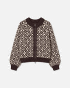 Vero Moda Cardigan Inga LS O-neck Zip - Chocolate Torte w. Birch