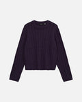 VERO MODA Strikkegenser Bang Rib LS O-neck Pullover - Sweet Grape