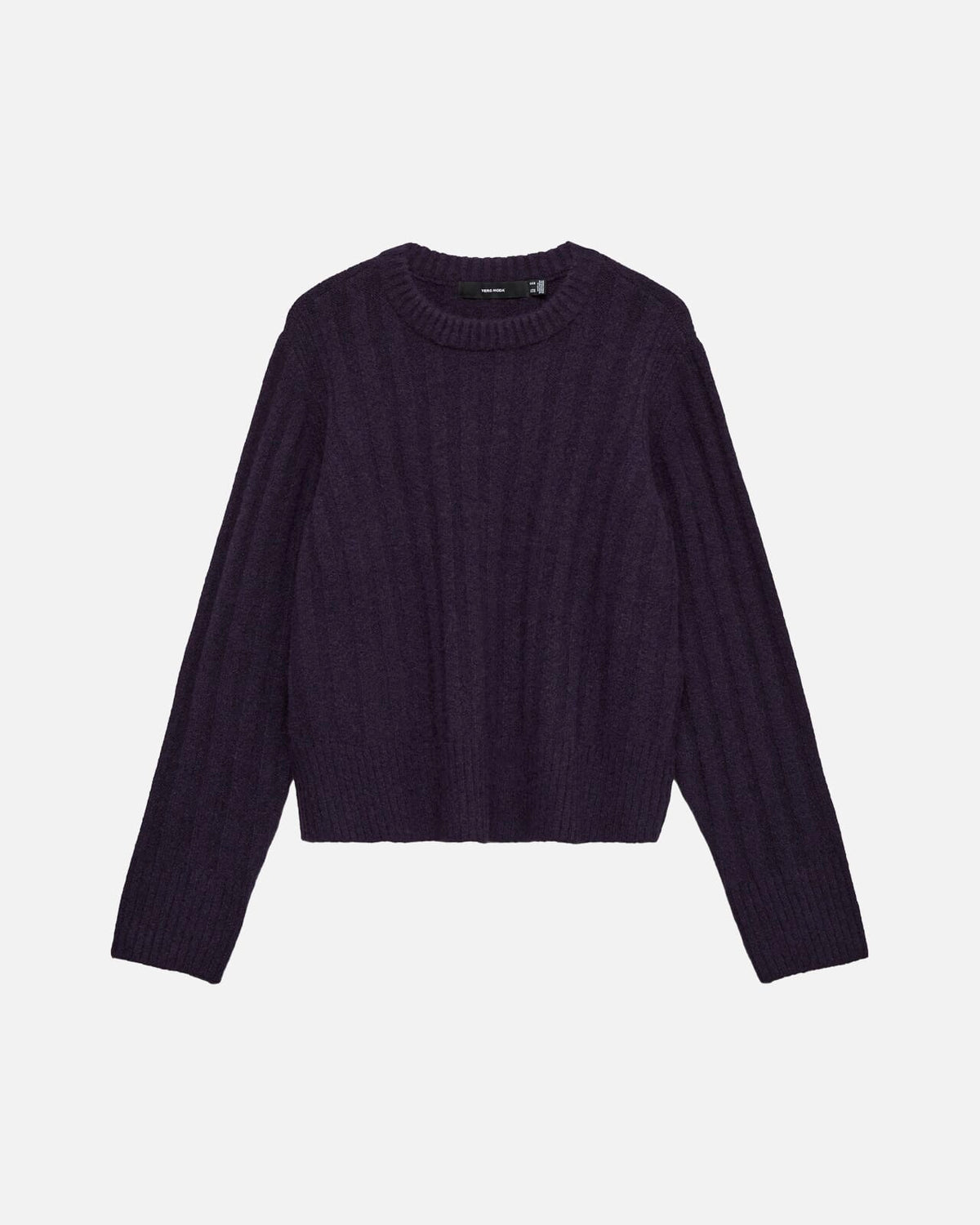 VERO MODA Strikkegenser Bang Rib LS O-neck Pullover - Sweet Grape