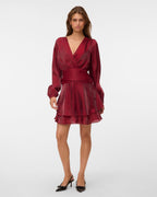 VERO MODA Kjole Polly LS Short - Biking Red