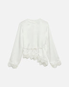 VERO MODA Satengtopp LS Miro Lace - Snow White DTM lace